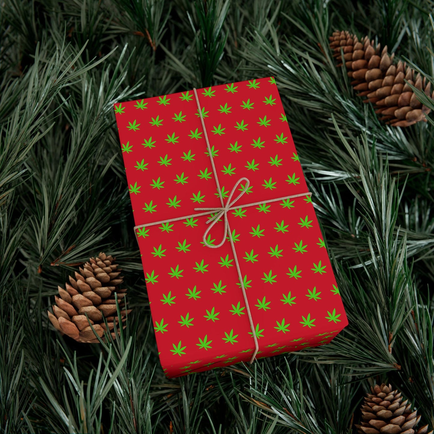 luxurious 420 gift wrapping paper cannabis leaf print Christmas paper perfect for Stoner birthday gifts