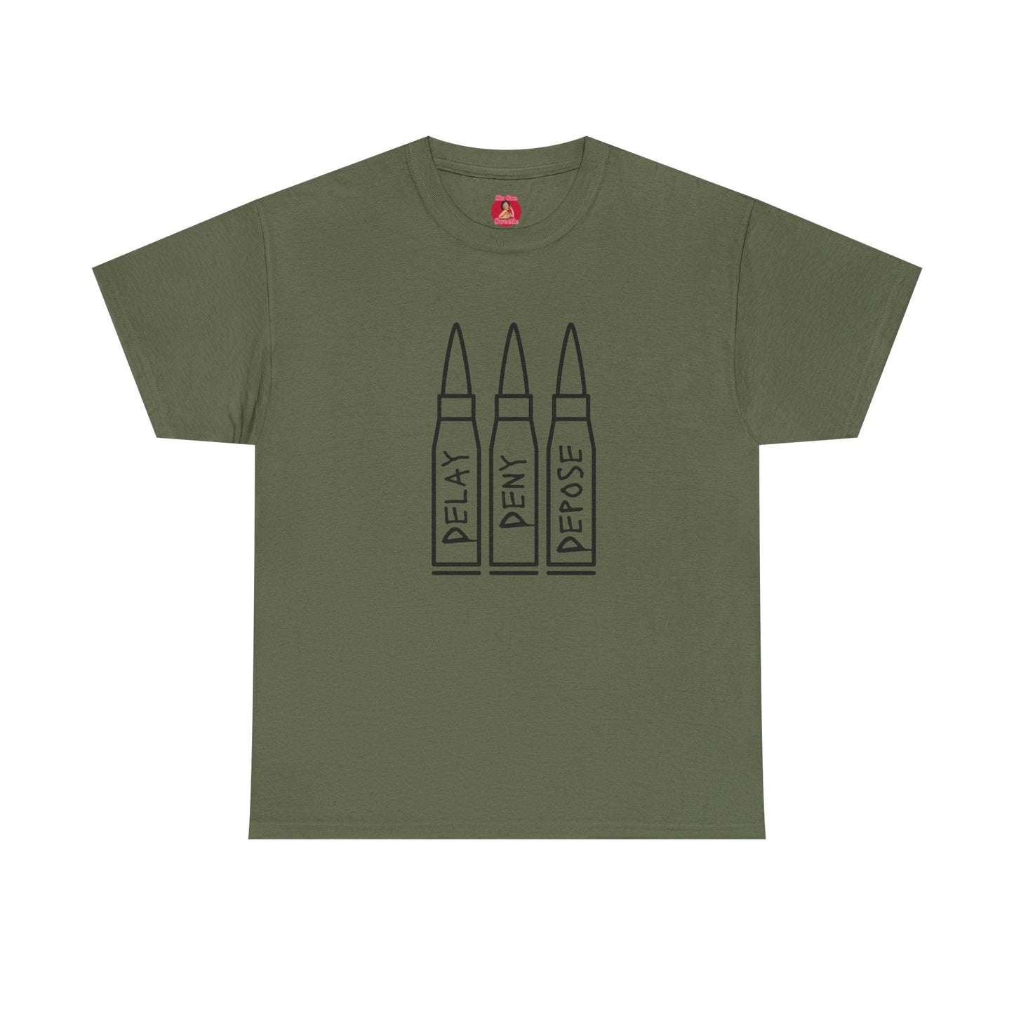 Delay Deny Depose T-shirt Tee, Protest Mayhem 2025, Robert Paulson