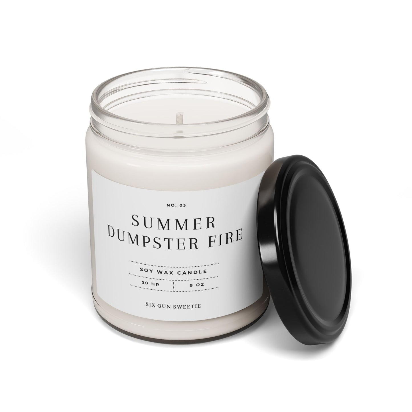 Summer Dumpster Fire Candle - 9oz Scented Soy Wax, Fun Gift for Friends, Home Décor, Funny Quote Candle, Relaxation Aromatherapy