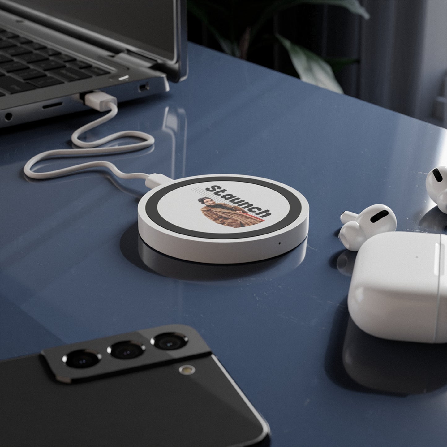 Wireless Charging Pad - Lil Edie Staunch Character, Grey Gardens