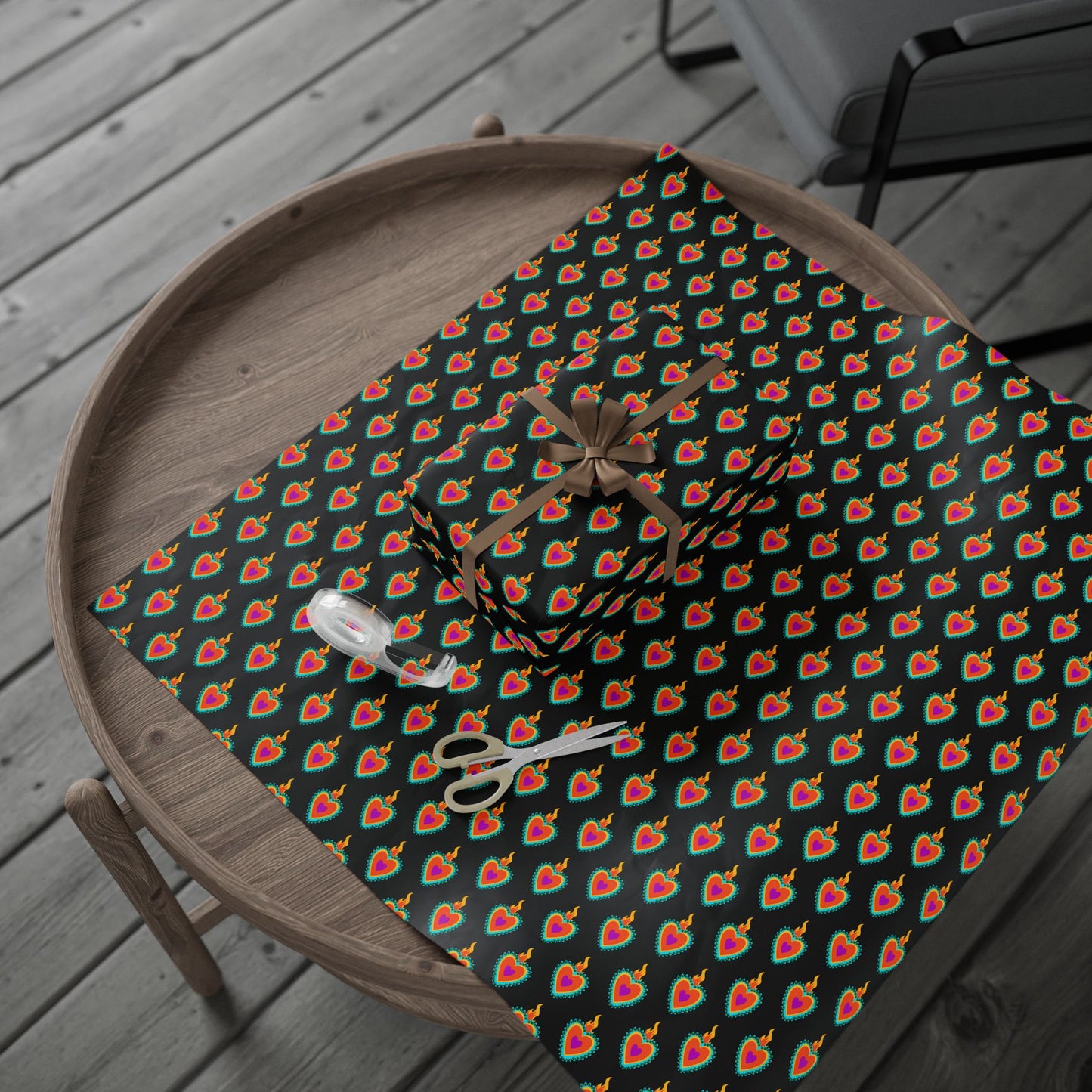 Sacred Heart Design wrapping paper