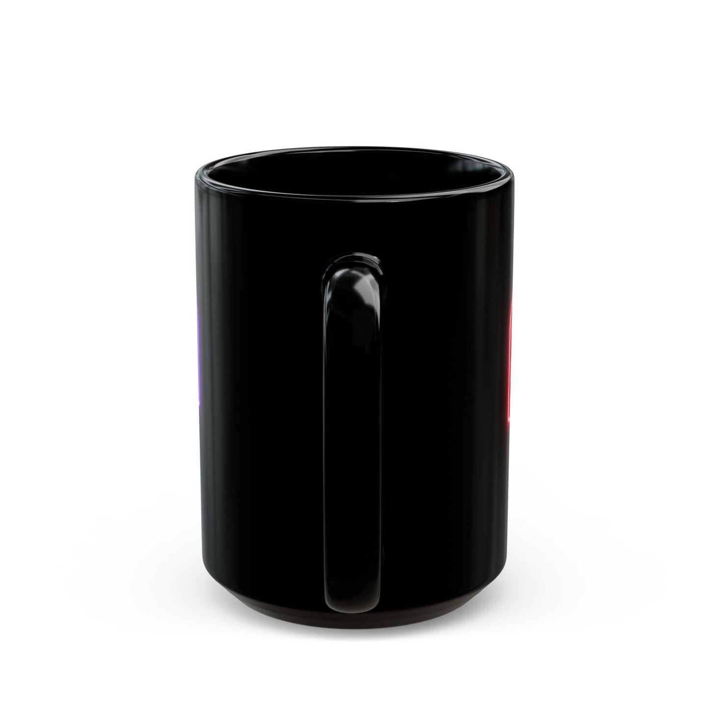 Neon Ghost Black Mug, Cute Ghost Mug, Halloween Coffee Cup, Colorful Drinkware, Spooky Gift for Kids