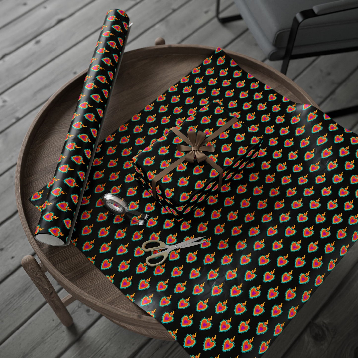 Sacred Heart Design wrapping paper