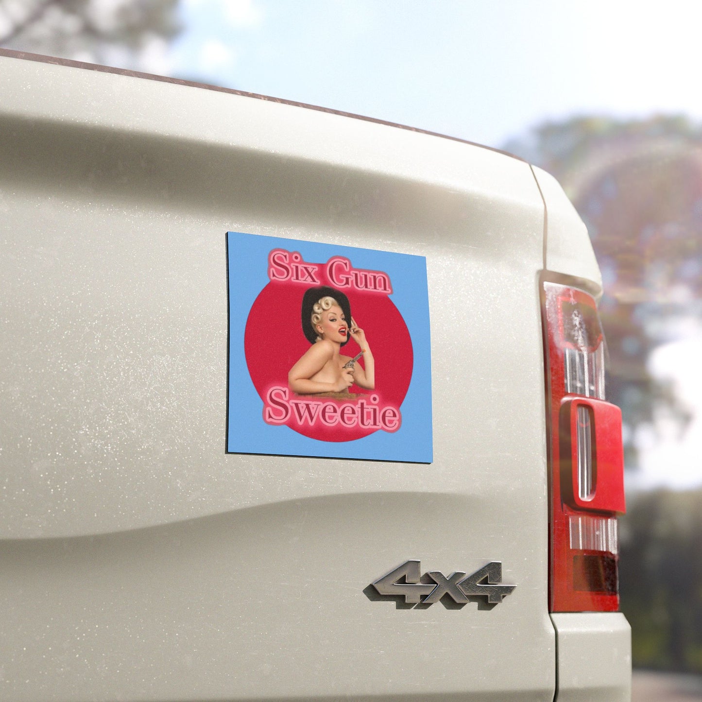 Six Gun Sweetie Vintage Cowgirl Logo Magnet