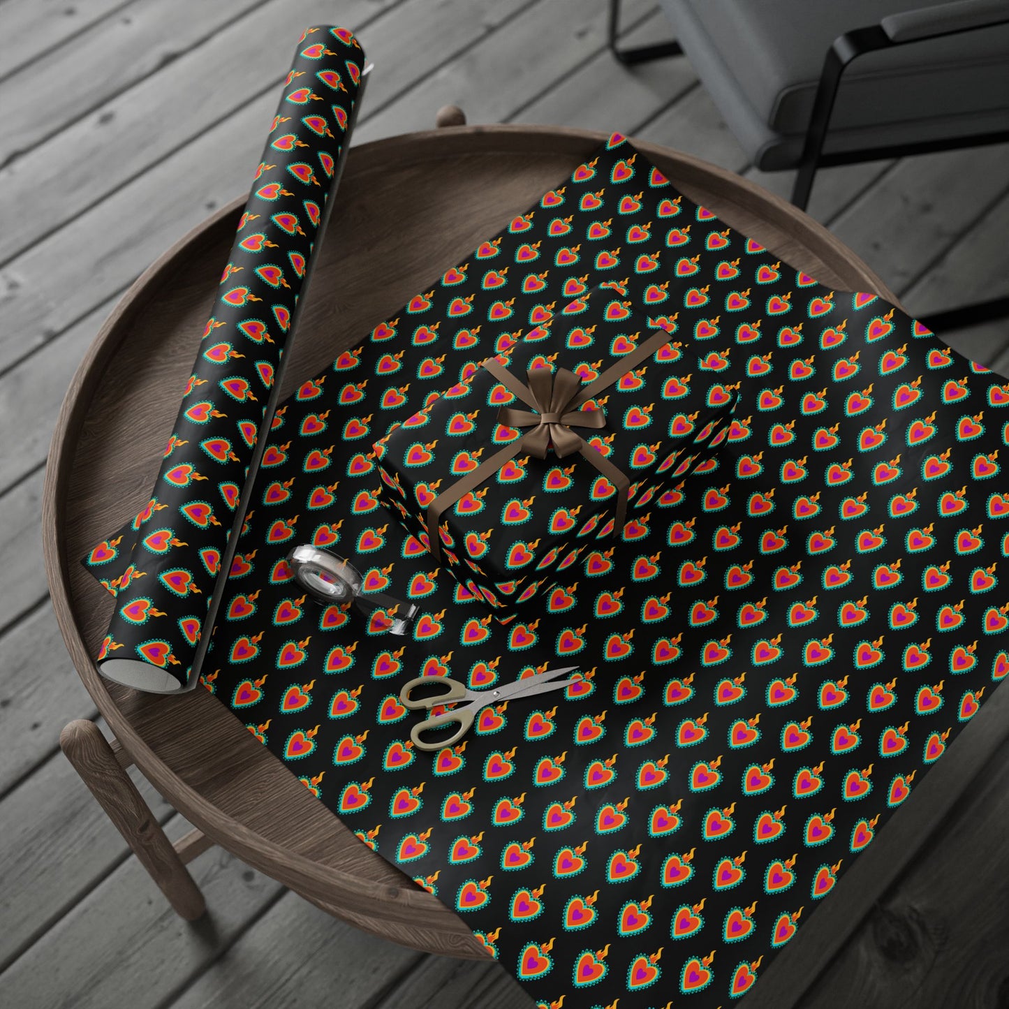 Sacred Heart Design wrapping paper