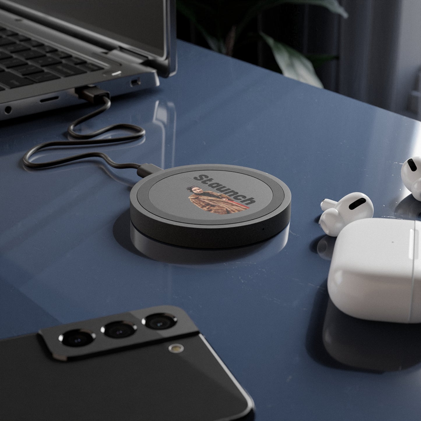 Wireless Charging Pad - Lil Edie Staunch Character, Grey Gardens