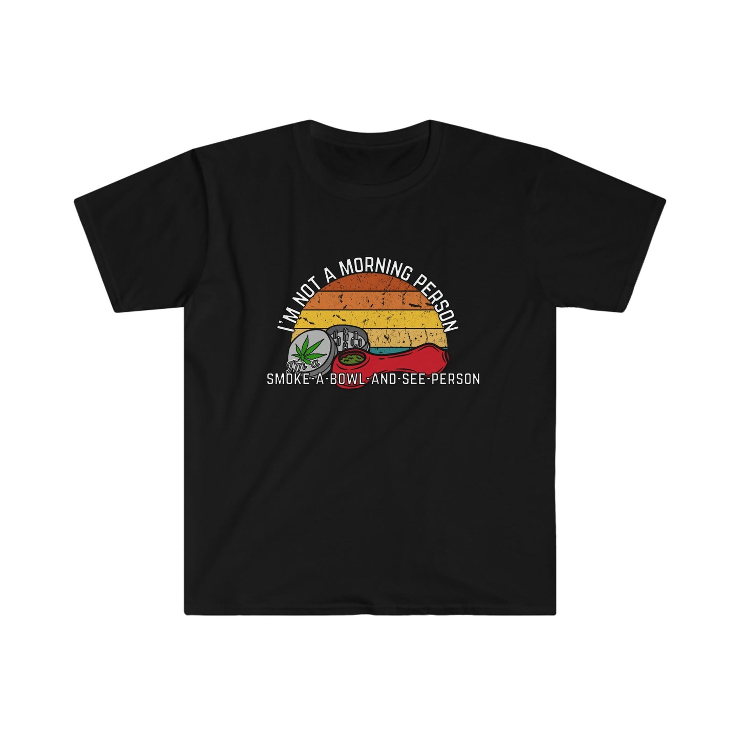 Retro Sunset 420 Friendly Unisex Softstyle T-Shirt, Funny Marijuana Tee, Cannabis Shirt, Weed Smoker Gift, 420 Shirt
