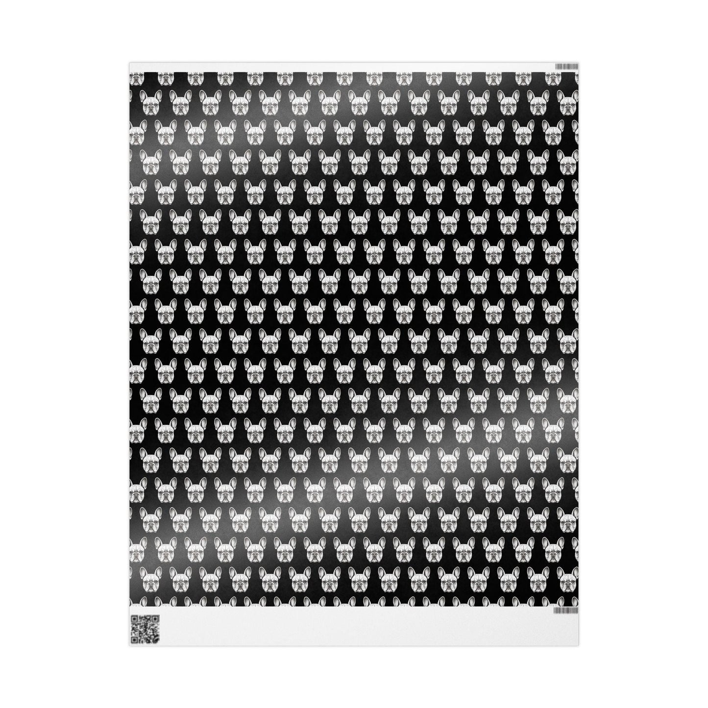 Wrapping Papers, Black French Bulldog Head Pattern Gift Wrap, Dog Lover Presents, Holiday Decor, Birthday Gift Wrap, DIY Crafts