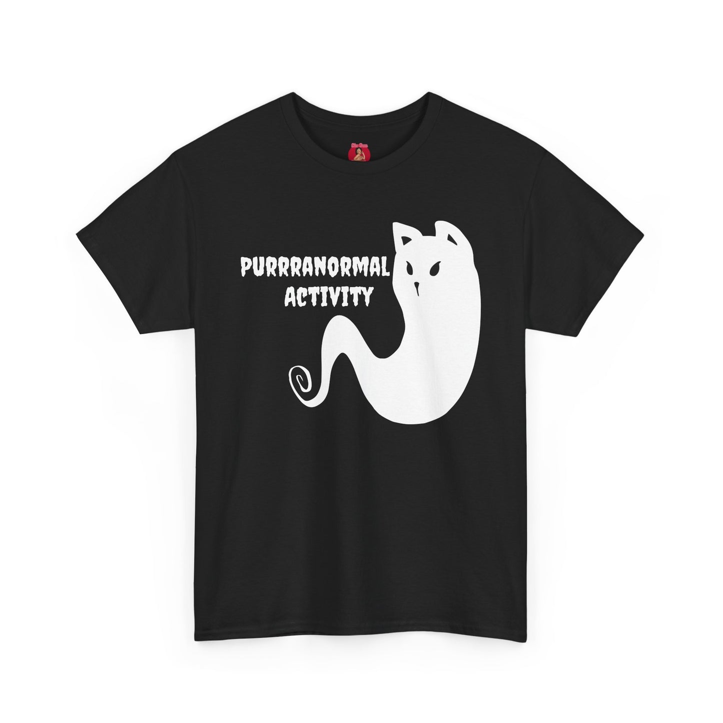 Cat Ghost Unisex Tee, Halloween Shirt, Cute Paranormal Activity Top, Ghostly Kitty T-shirt, Spooky Tee for Cat Lovers