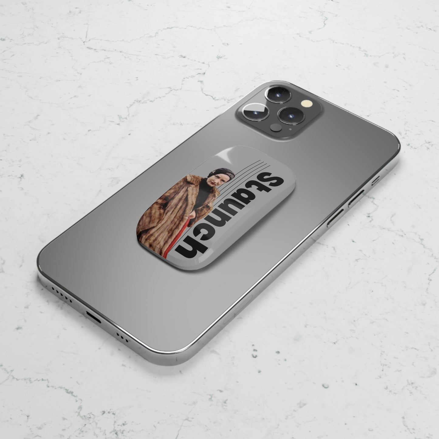 Phone Grip - Lil Edie Beale Grey Gardens Fur Coat Design