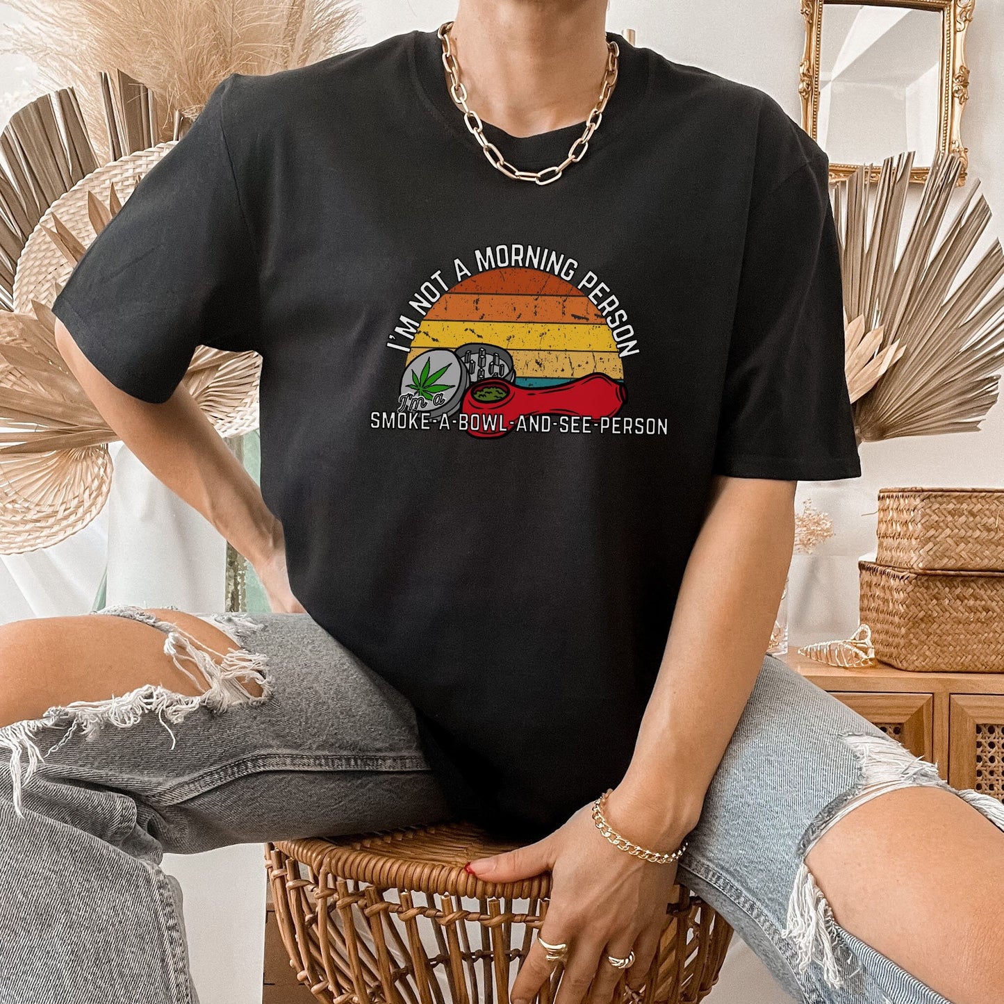 Retro Sunset 420 Friendly Unisex Softstyle T-Shirt, Funny Marijuana Tee, Cannabis Shirt, Weed Smoker Gift, 420 Shirt