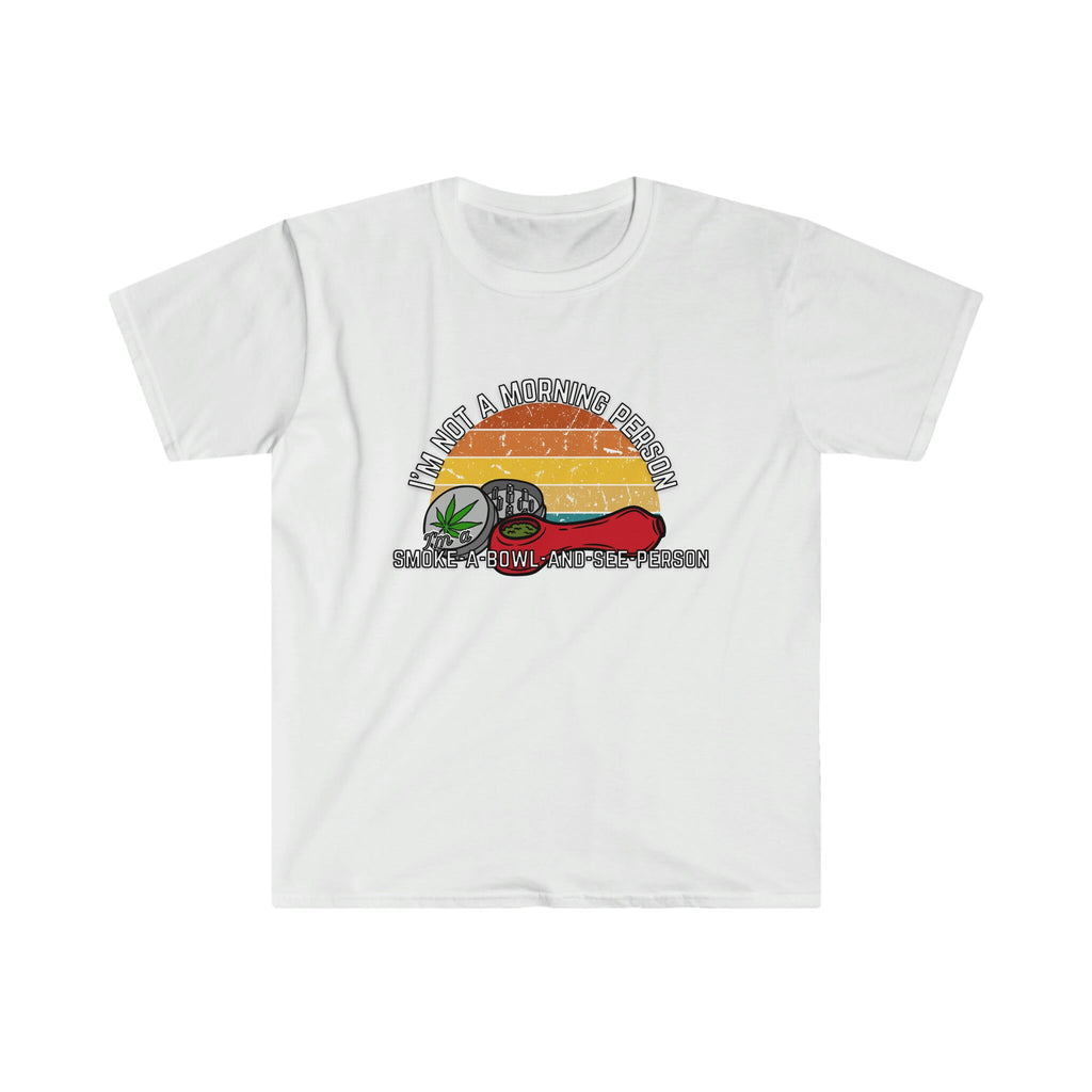 Retro Sunset 420 Friendly Unisex Softstyle T-Shirt, Funny Marijuana Tee, Cannabis Shirt, Weed Smoker Gift, 420 Shirt