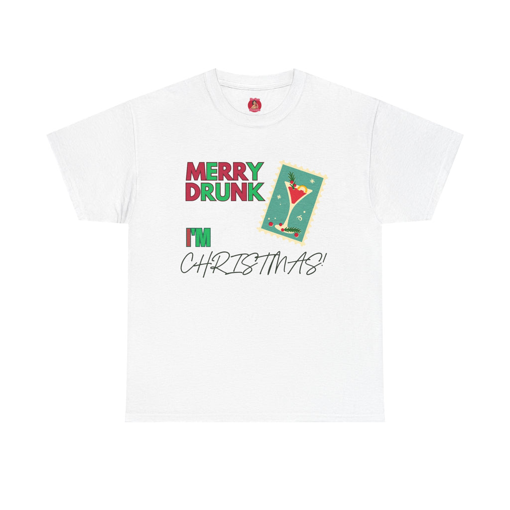 Funny Christmas Tee, Merry Drunk I'm Christmas, Alcohol Party Shirt, Holiday Drinking Gift, Sarcastic Xmas Top