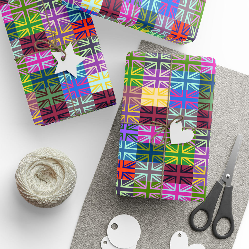 British Flags Pop Art Design Wrapping Paper
