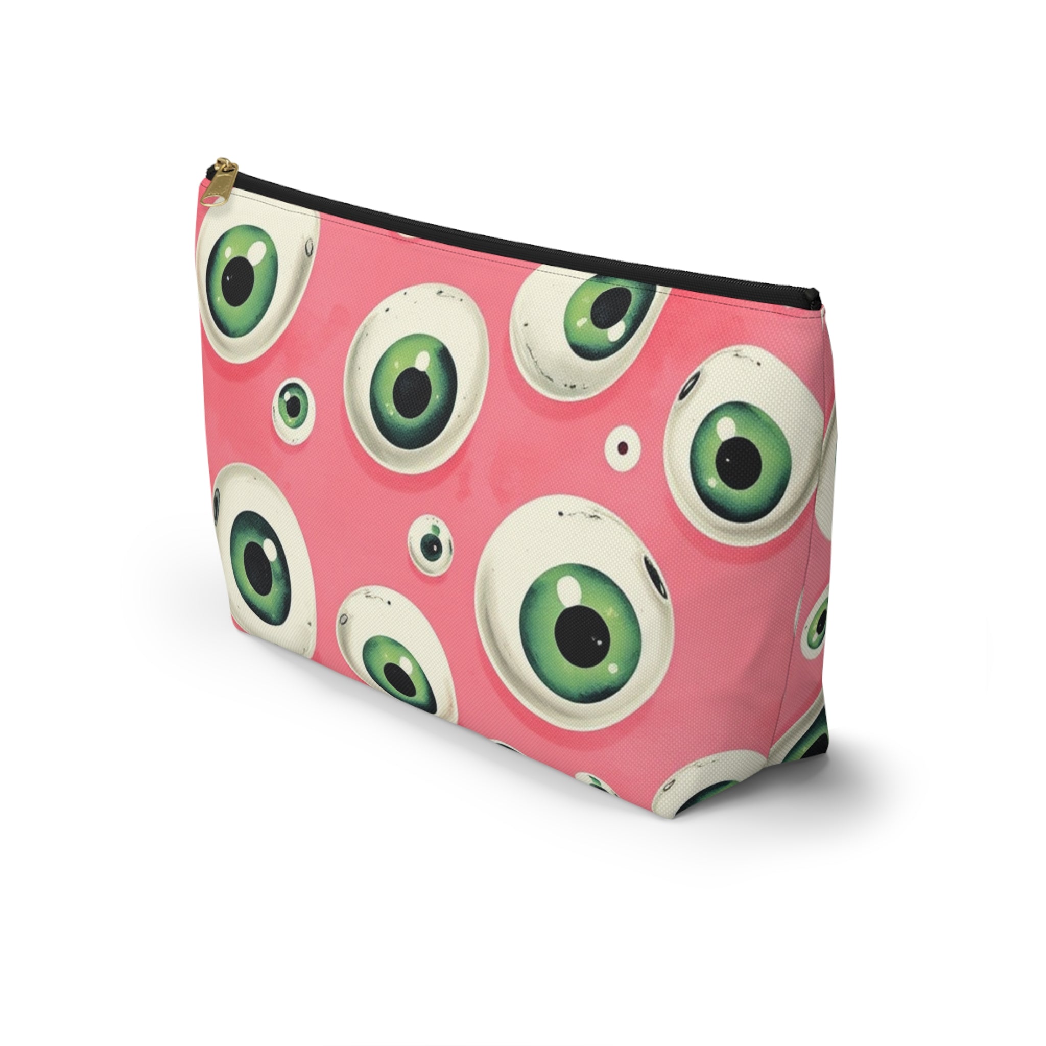 Pouch, Eyeball Design, Whimsical Punk, Cosmetic Bag, Toiletry Pouch, Makeup Case, Zipper Bag, Travel Organizer