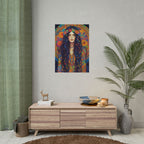 Poster - Hippie Girl Psychedelic Plant Print
