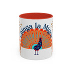Coffee Mug — "Chinga la Migra" Colorful Peacock Accent Mug