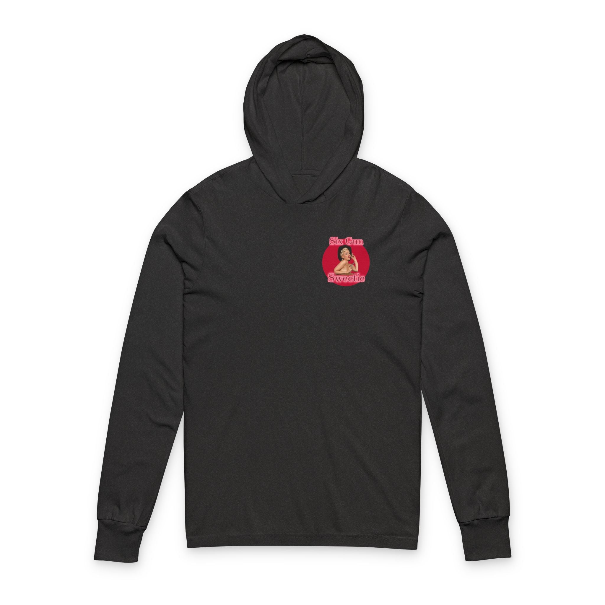 Vintage Cowgirl Unisex Hooded Tee - Six Gun Sweetie Design