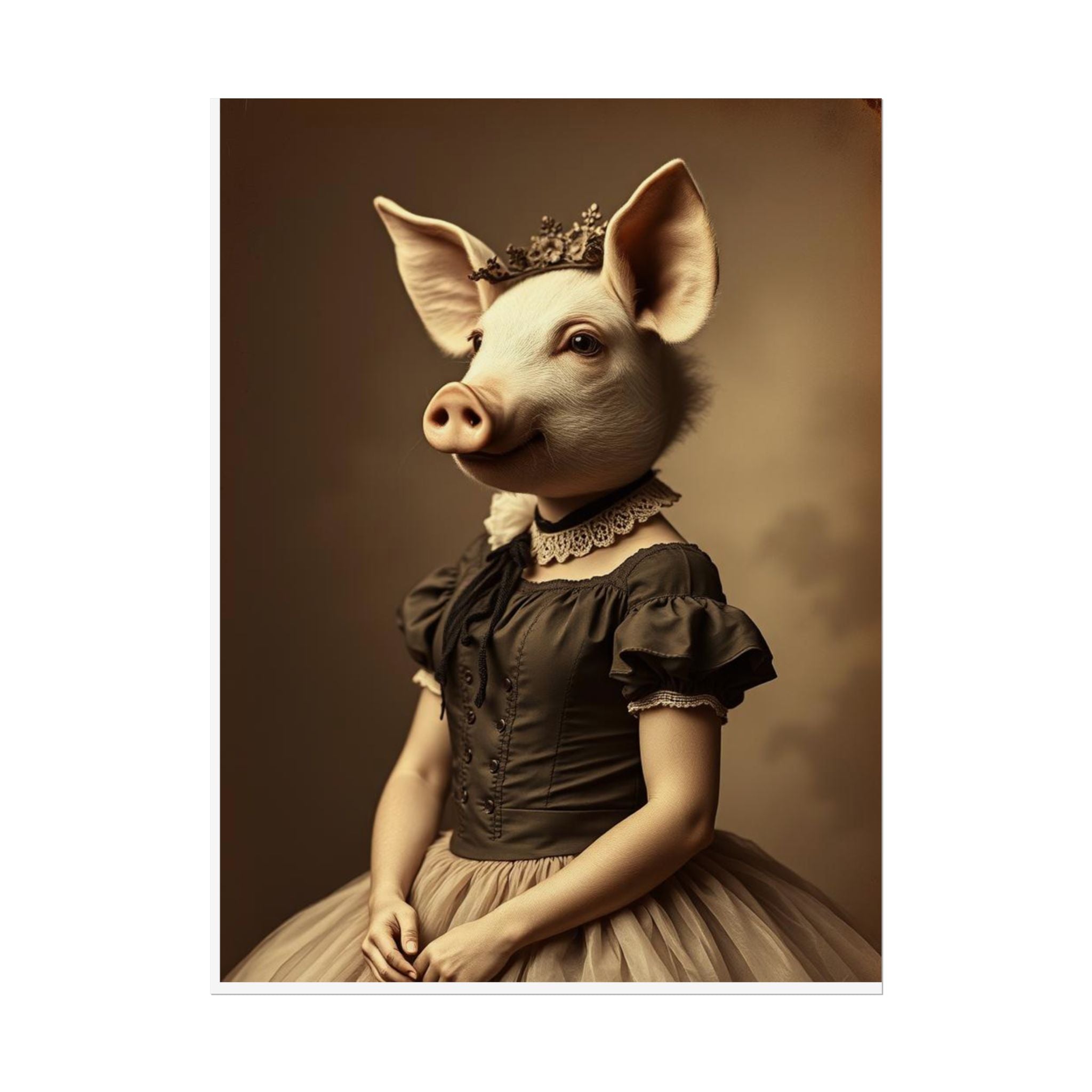 Vintage Animal Art Poster, Quirky Home Decor, Ostrich Portrait, Unique Wall Art, Gift for Animal Lovers, Retro Style Prints