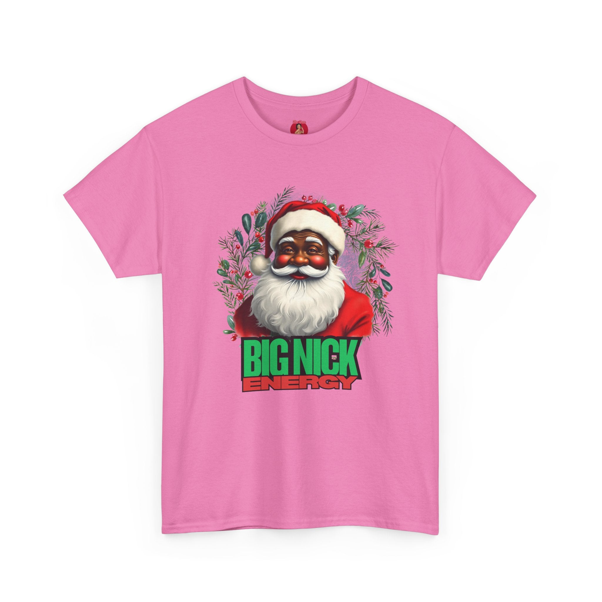 Vintage Santa Claus Unisex Tee, Big Nick Energy Funny Shirt, Quirky Christmas Top, Unique African American Santa Gift, Holiday Apparel