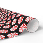 Gift Wrap - Peppermint Goth Christmas Pattern