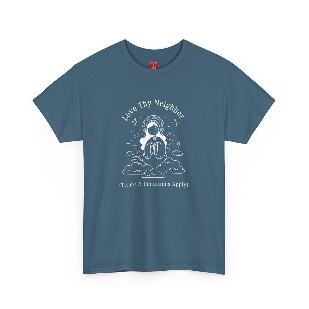 Funny Pro-Immigration Unisex Tee with 'Love Thy Neighbor' Design