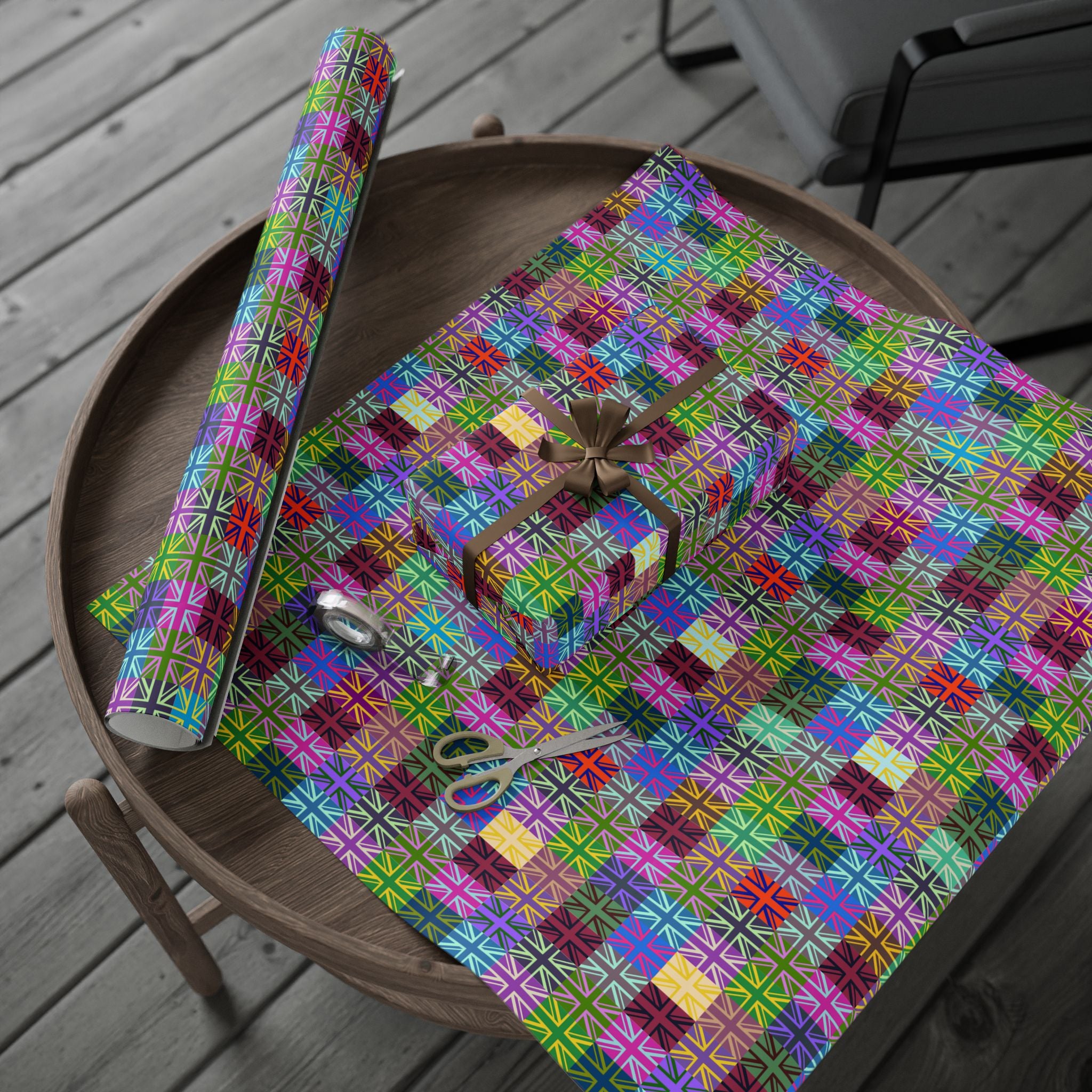 British Flags Pop Art Design Wrapping Paper