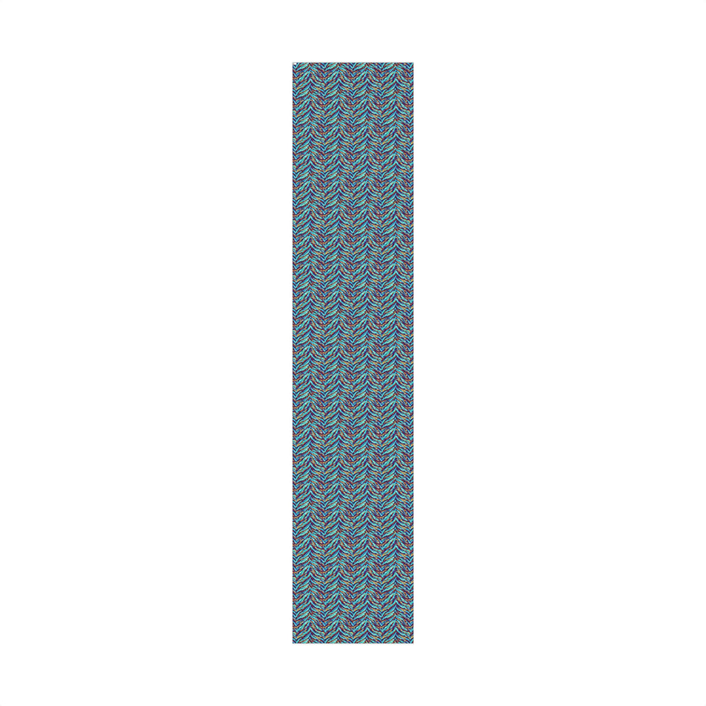 Gift Wrap Paper — Vibrant Blue & Teal Abstract Zebra Pattern