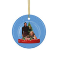 Ceramic Ornament - Grey Gardens Snow Globe Design, Big Edie Little Edie Christmas