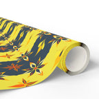 Wrapping Papers - Mid Century Modern Yellow and Black Striped Design