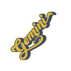 Gemini Star Sign 70s Groovy Zodiac Sticker — Retro Star Sign Kiss-Cut