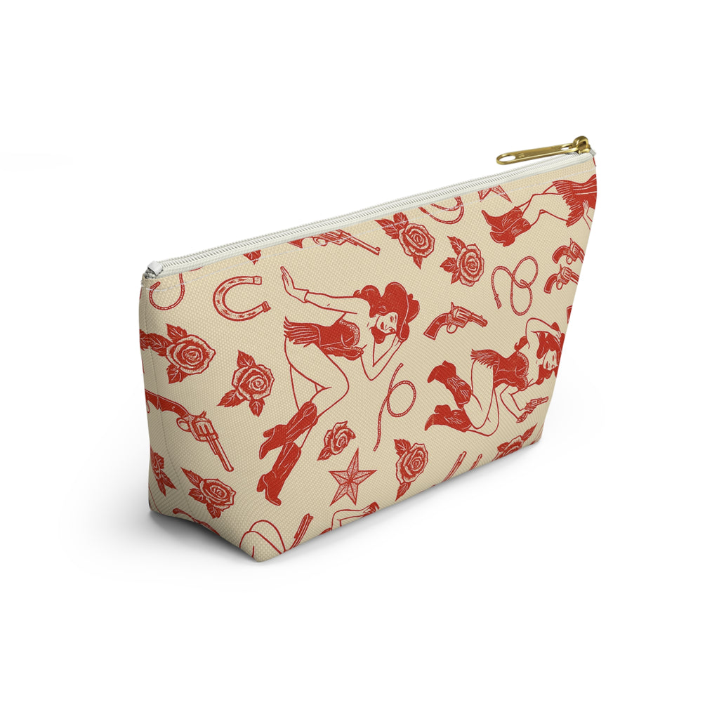 Accessory Pouch - Vintage Cowgirl Pattern