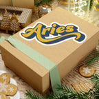 Aries 70s Groovy Zodiac Sticker — Retro Star Sign Kiss-Cut