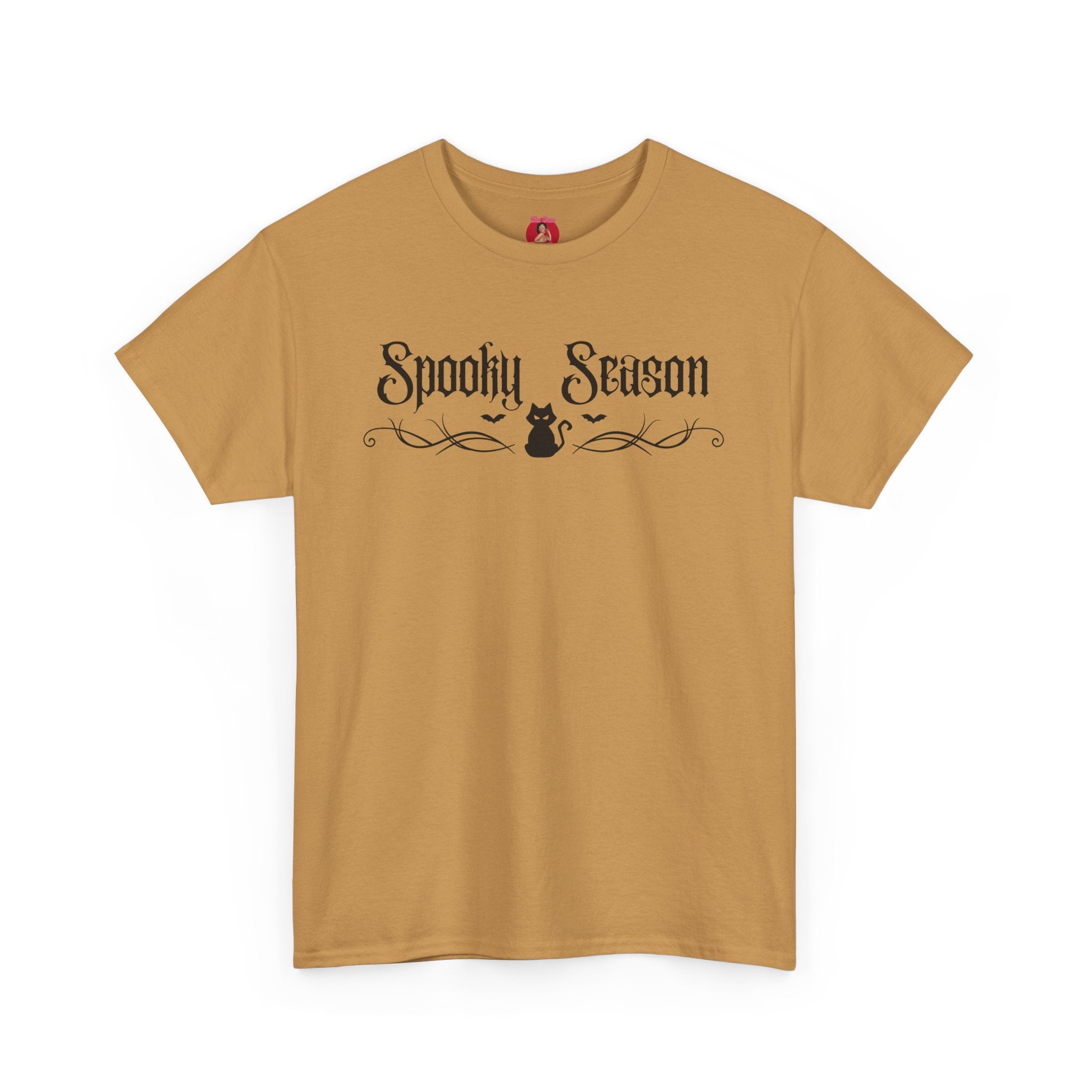 T-Shirt Spooky Season Black Kitty Tribal Unisex Tee