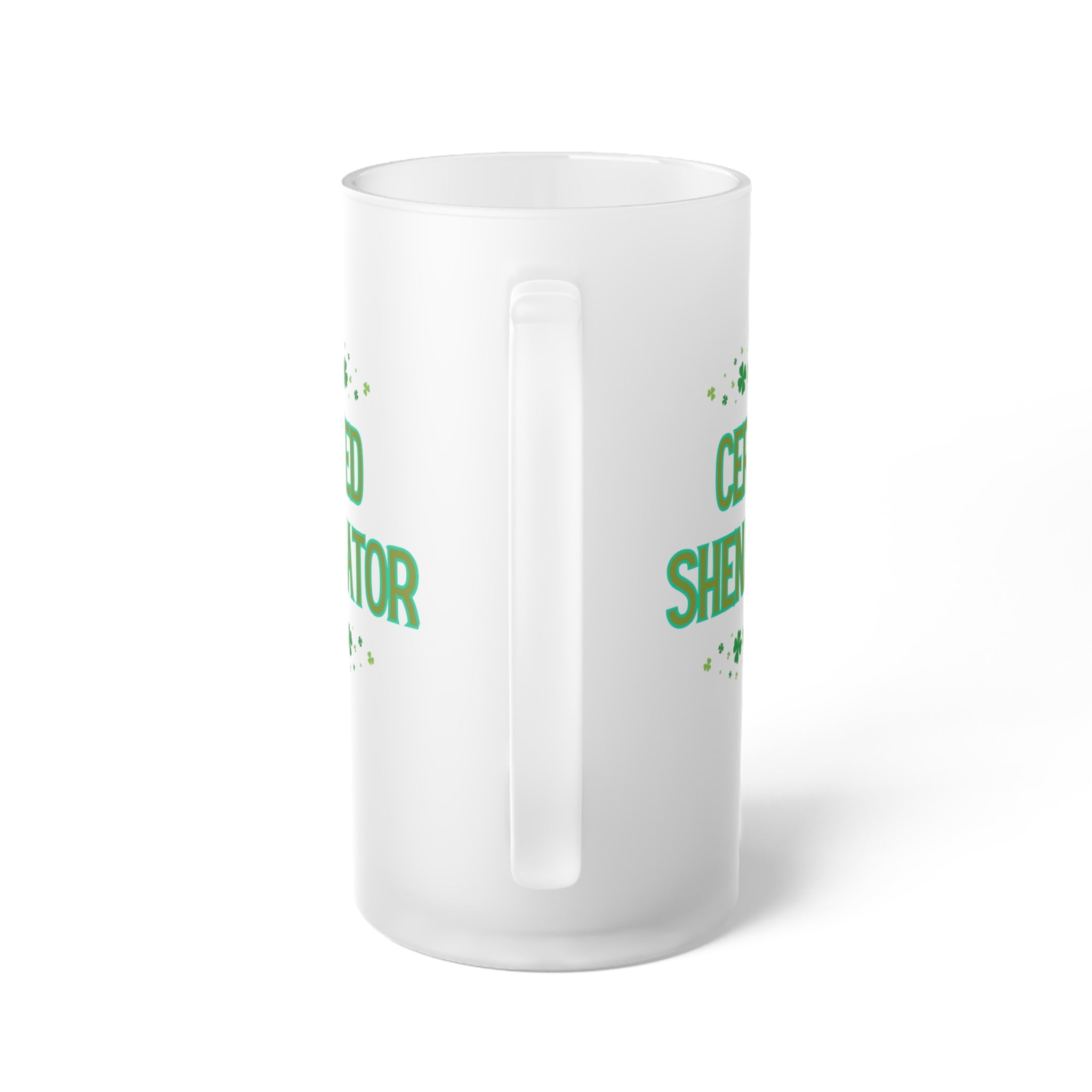 Certified Shenanigator Frosted Beer Mug — St. Patrick's Day Party Glass