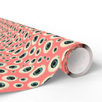 Eyeball Pattern on Pink Background, Unusual Punk Gift Wrap, Alternative Gift Wrap, Unique Wrapping Paper, Quirky