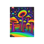 Psychedelic Mushroom Metal Art Sign — Neon Surreal Wall Decor