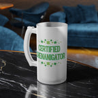 Certified Shenanigator Frosted Beer Mug — St. Patrick's Day Party Glass