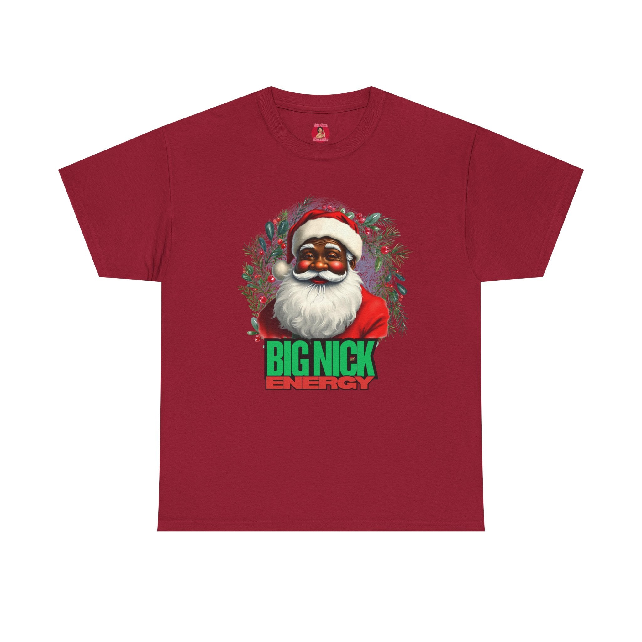 Vintage Santa Claus Unisex Tee, Big Nick Energy Funny Shirt, Quirky Christmas Top, Unique African American Santa Gift, Holiday Apparel