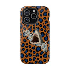 Shark Bite Leopard Print Phone Case — Magnetic Impact-Resistant