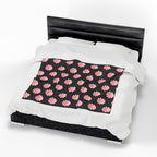 Festive Peppermint Plush Blanket, Cozy Holiday Throw, Christmas Decor, Gift for Loved Ones, Soft Fleece Blanket