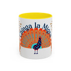 Coffee Mug — "Chinga la Migra" Colorful Peacock Accent Mug