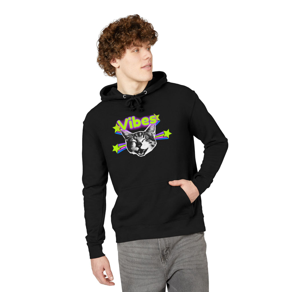 Vibes Cat Unisex French Terry Hoodie