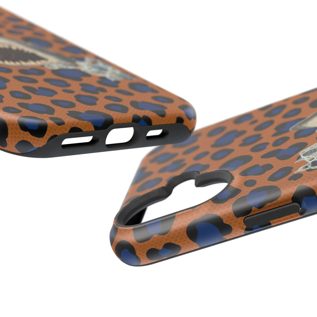 Shark Bite Leopard Print Phone Case — Magnetic Impact-Resistant