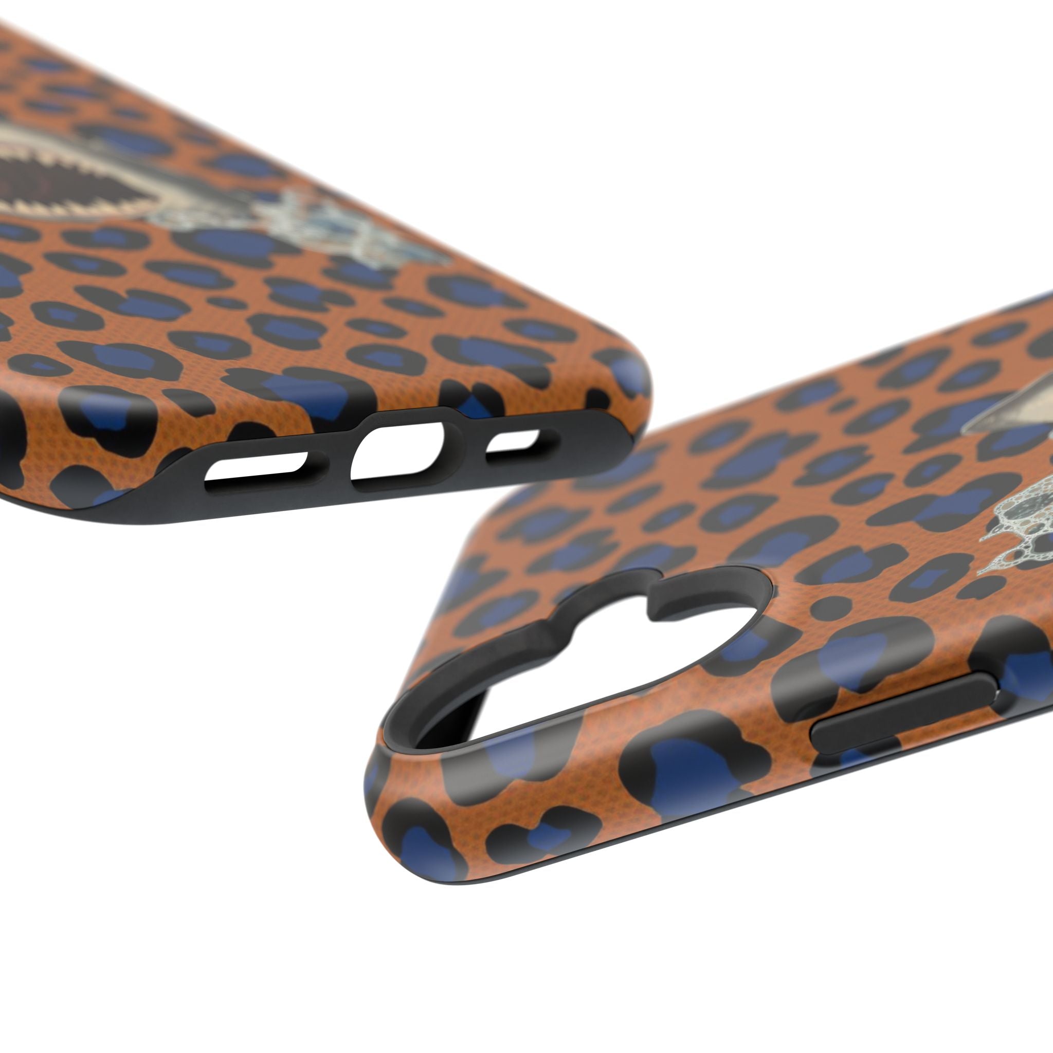 Shark Bite Leopard Print Phone Case — Magnetic Impact-Resistant