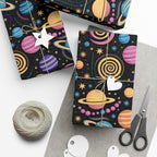 Space Planet Gift Wrap Paper — Colorful Solar System Wrapping Sheets for Kids’ Birthdays & Holidays