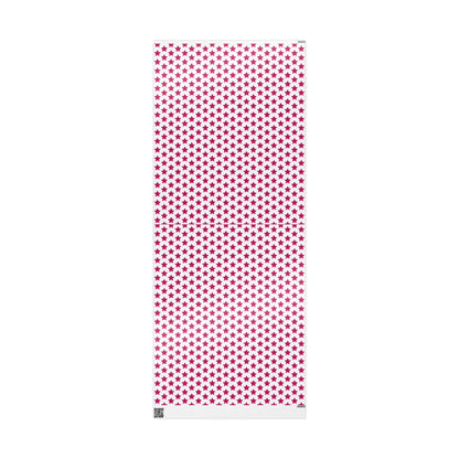 Wrapping Papers, Red Glitter Star Pattern Gift Wrap, Festive Minimalist Christmas Gift Wrap, Holiday Paper Roll, Sparkly Gift Wrap Sheets,