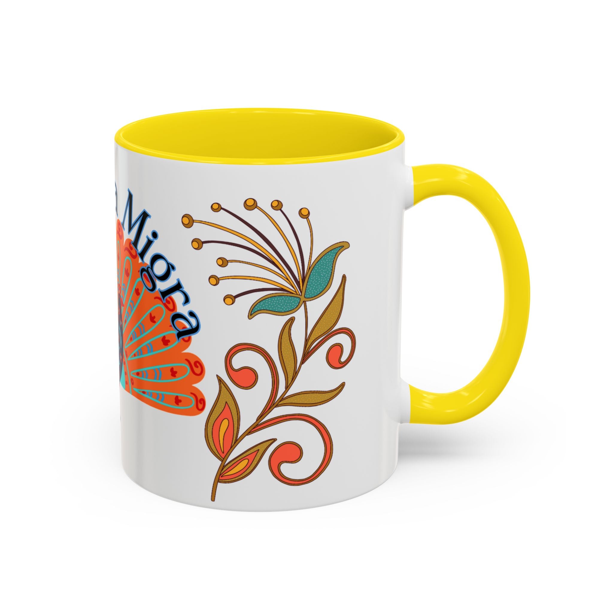 Coffee Mug — "Chinga la Migra" Colorful Peacock Accent Mug