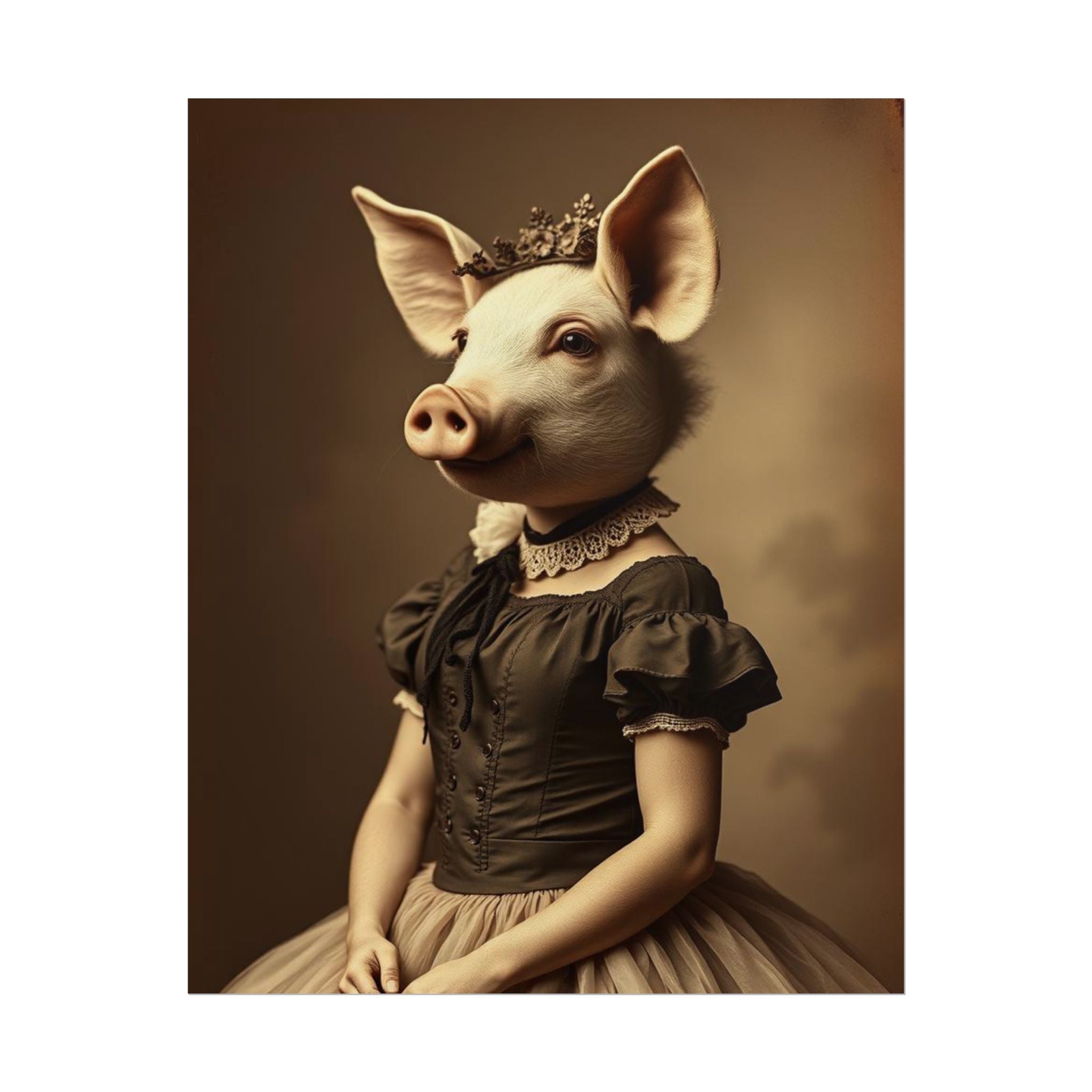 Vintage Animal Art Poster, Quirky Home Decor, Ostrich Portrait, Unique Wall Art, Gift for Animal Lovers, Retro Style Prints