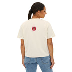 High & Feline Fine Women's Boxy Tee — Cute Retro Tiger Pinup Graphic